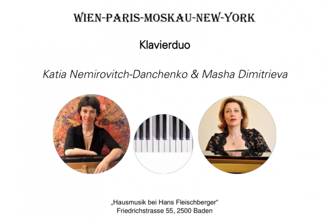 Piano-Duo Katia Nemirovitch-Dantchenko & Masha Dimitrieva @ Musiksalon Hans Fleischberger